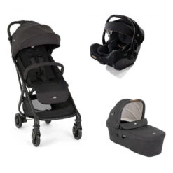 Joie Pack Trio Poussette Tourist Shale + Siège Auto I-jemini Eclipse + Nacelle Ramble Signature Xl Eclipse